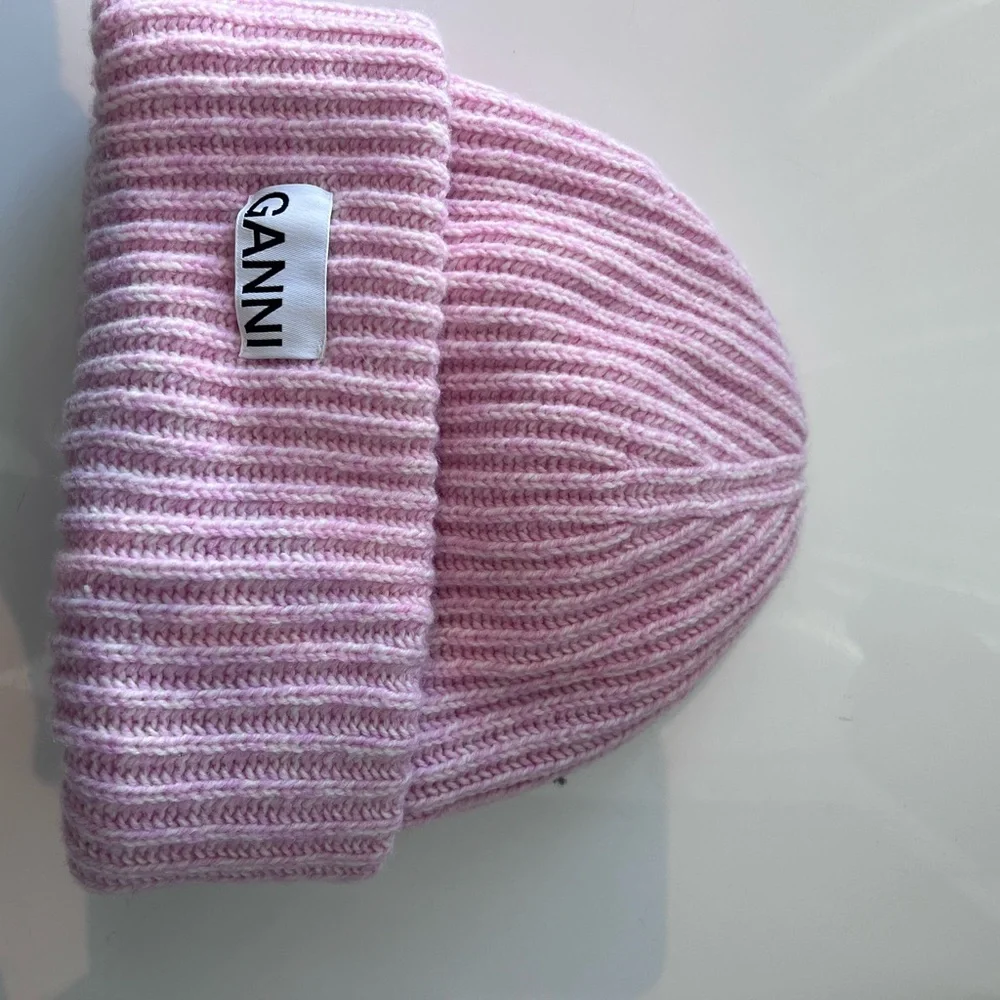 Ganni Pink Knit Beanie - Picture 2 of 6